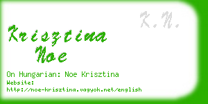 krisztina noe business card